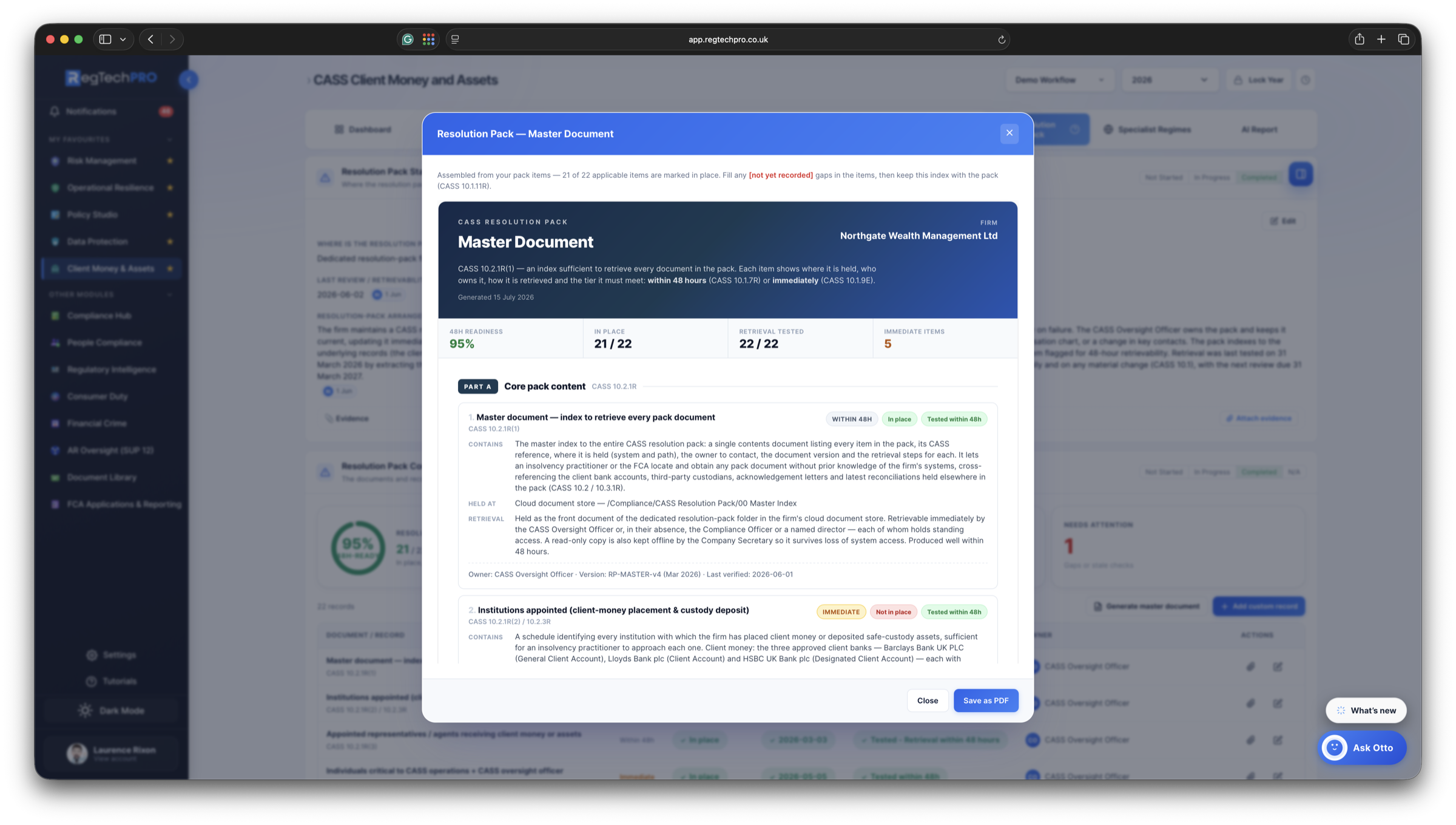 CASS — Client Money & Assets &mdash; CASS 10 resolution pack