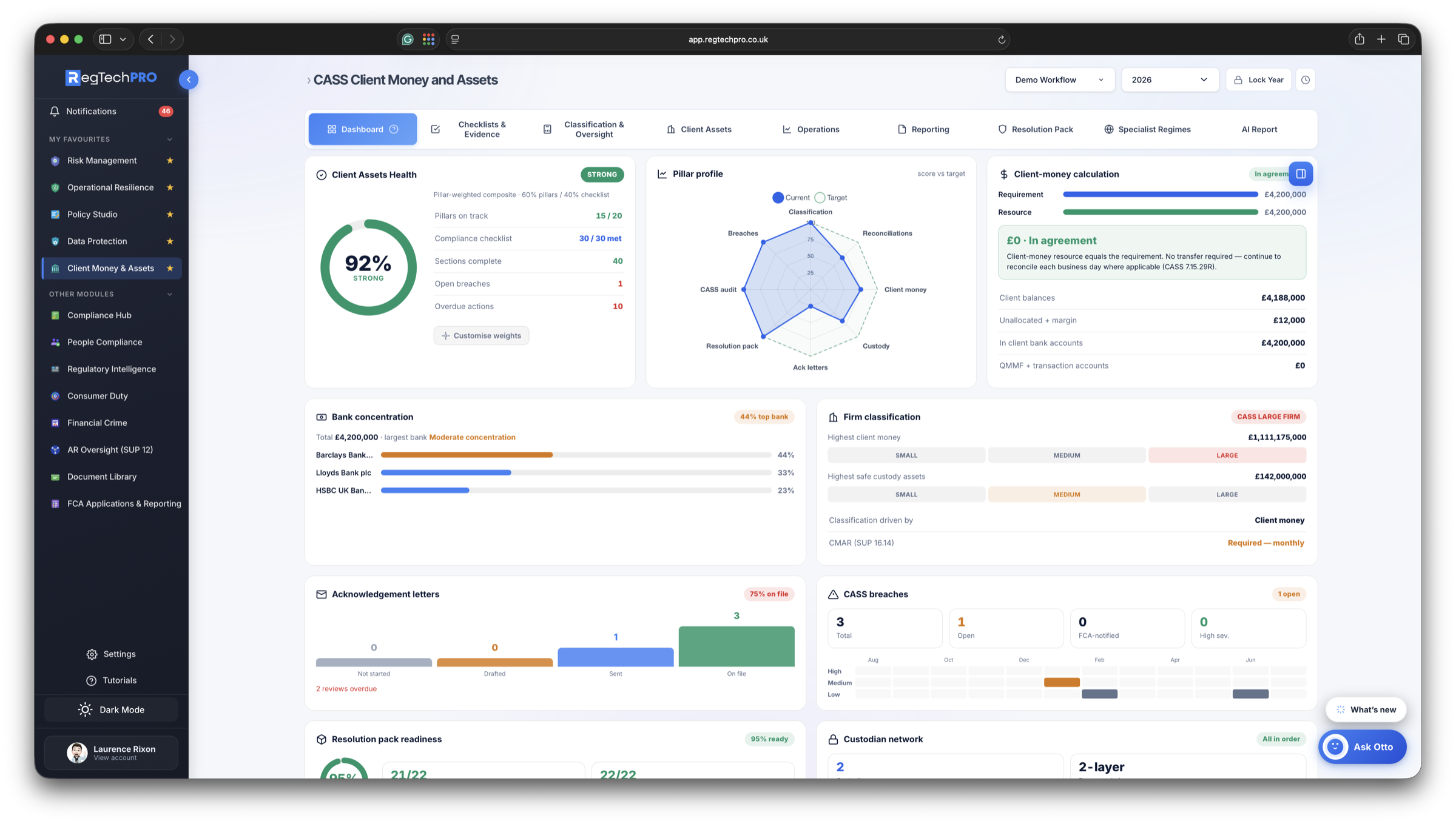 CASS &mdash; Client Money & Assets &mdash; the Client Assets dashboard